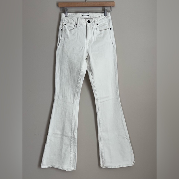 SLVRLAKE Flare White Jeans Size 24 Mid Rise